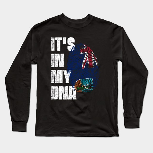 IT'S IN MY DNA Montserrat Flag Long Sleeve T-Shirt by Calenda